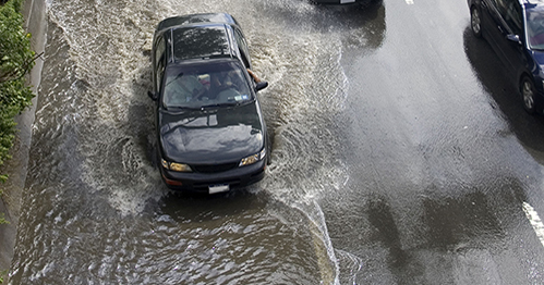 Flooding on FDR, NYC, NY