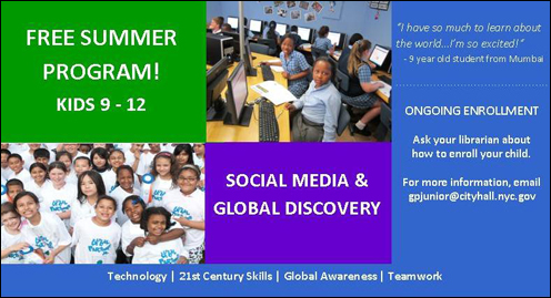 Junior Summer Program 2012 Post Card