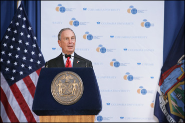 Mayor Bloomberg gives keynote address at  Job Creation and Workforce Development Summit, June 25, 2009 (Photo credit: Spencer T. Tucker)