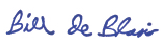 Bill de Blasio Signature