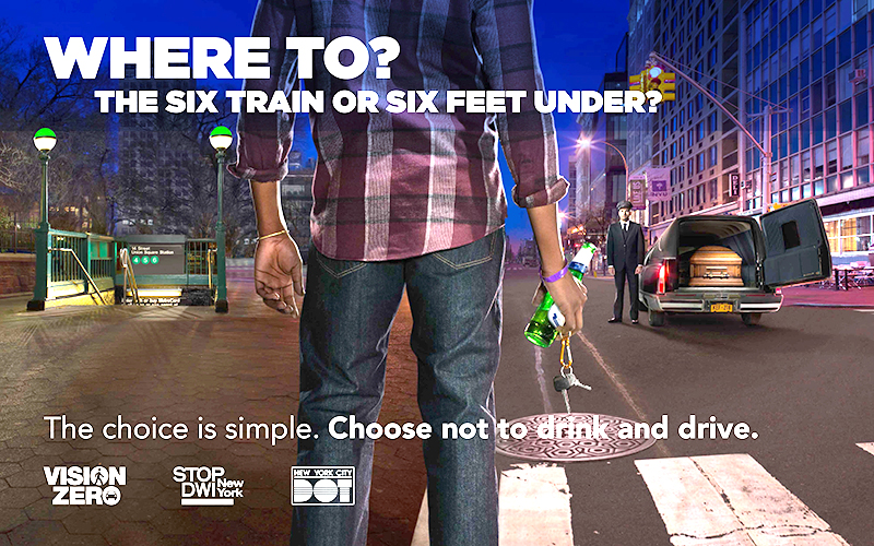 Choices campaign presents New Yorkers with two options: a safe trip home or the real consequences of drinking and driving.