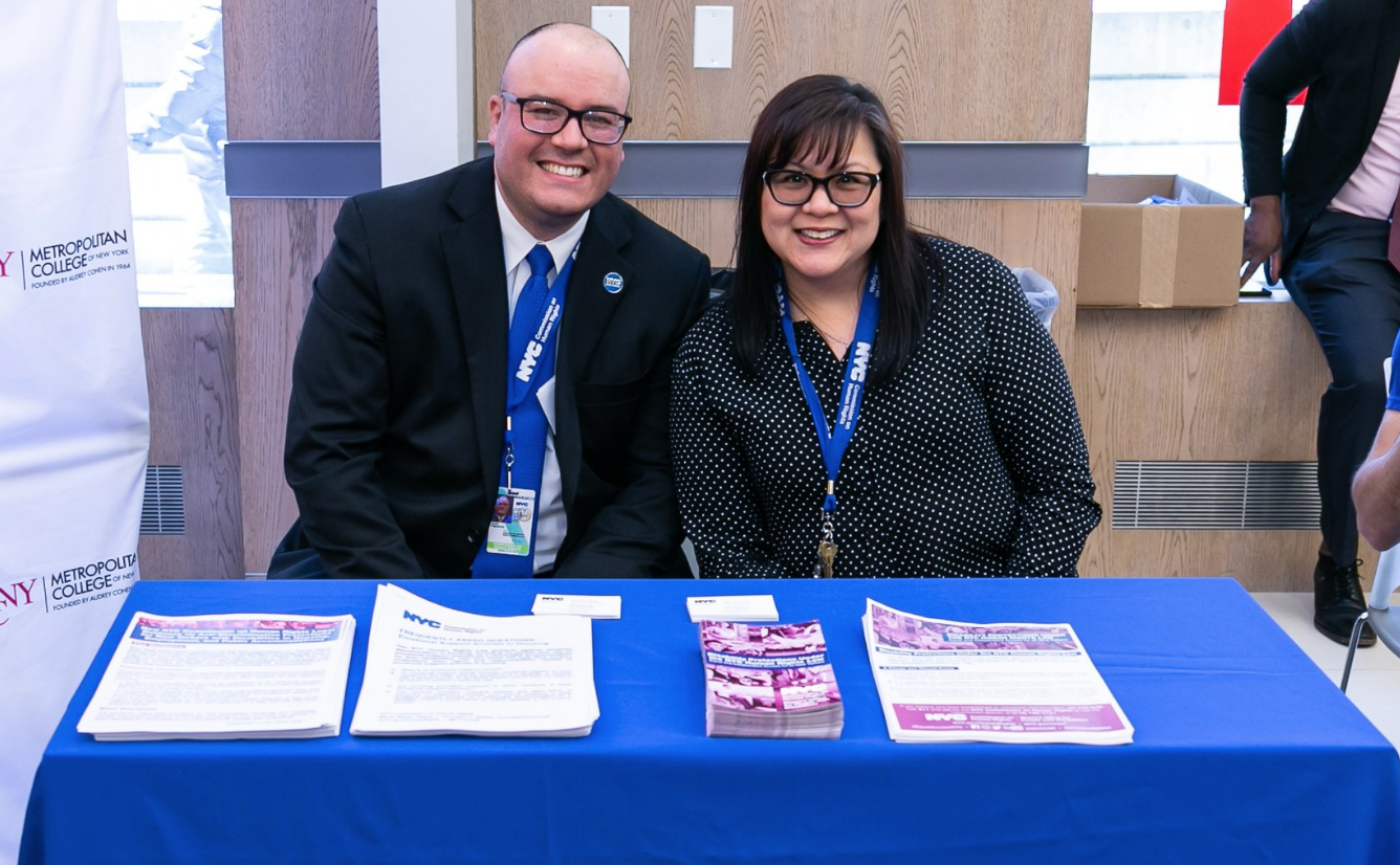 Staff during softball game