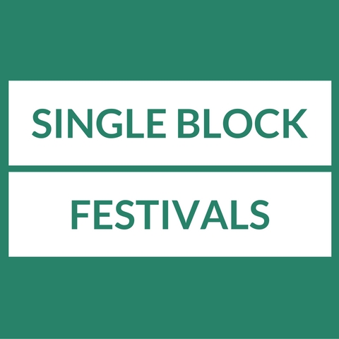 Text: Single Block Festivals