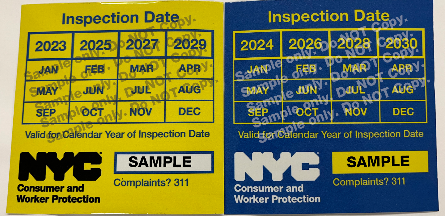 Sample DCWP Inspection Seals
