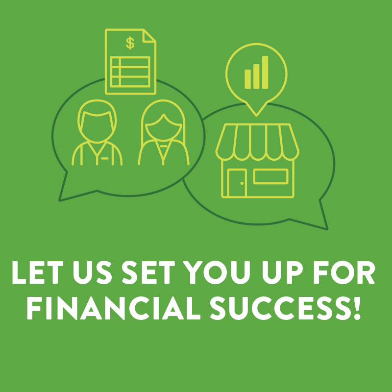 Let us Set You Up for Financial Success Poster