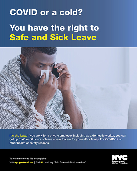 English version of Paid Safe and Sick Leave campaign ad