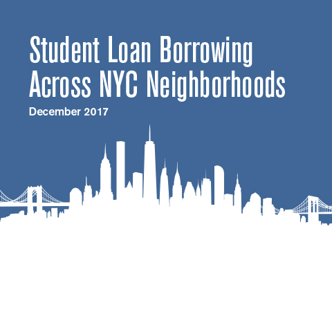 Report cover Student Loan Borrowing Across NYC Neighborhoods