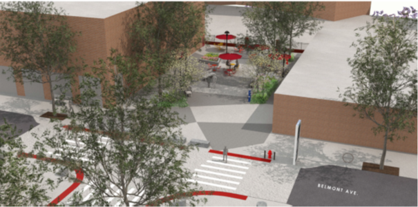 rendering of the future Osborn Plaza in Brooklyn