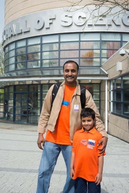 DDC Geotechnical Engineer Bobby Issac with son Aiden, 8