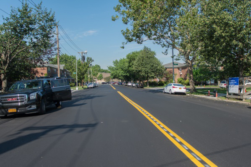 A freshly paved road completed by DDC.