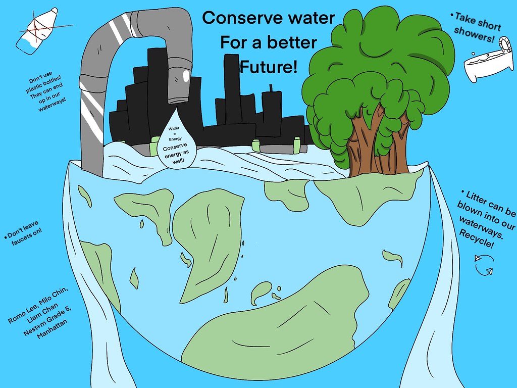 Art entry depicting water sustainability for the contest