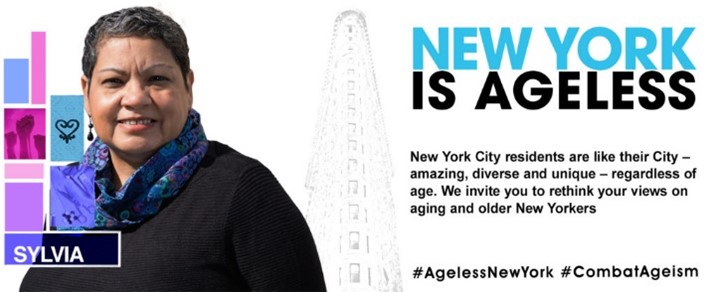 The Ageless New York campaign was launched to raise awareness about Ageism against older adults. Sylvia is a master quilter whose work addresses community and human rights issues.