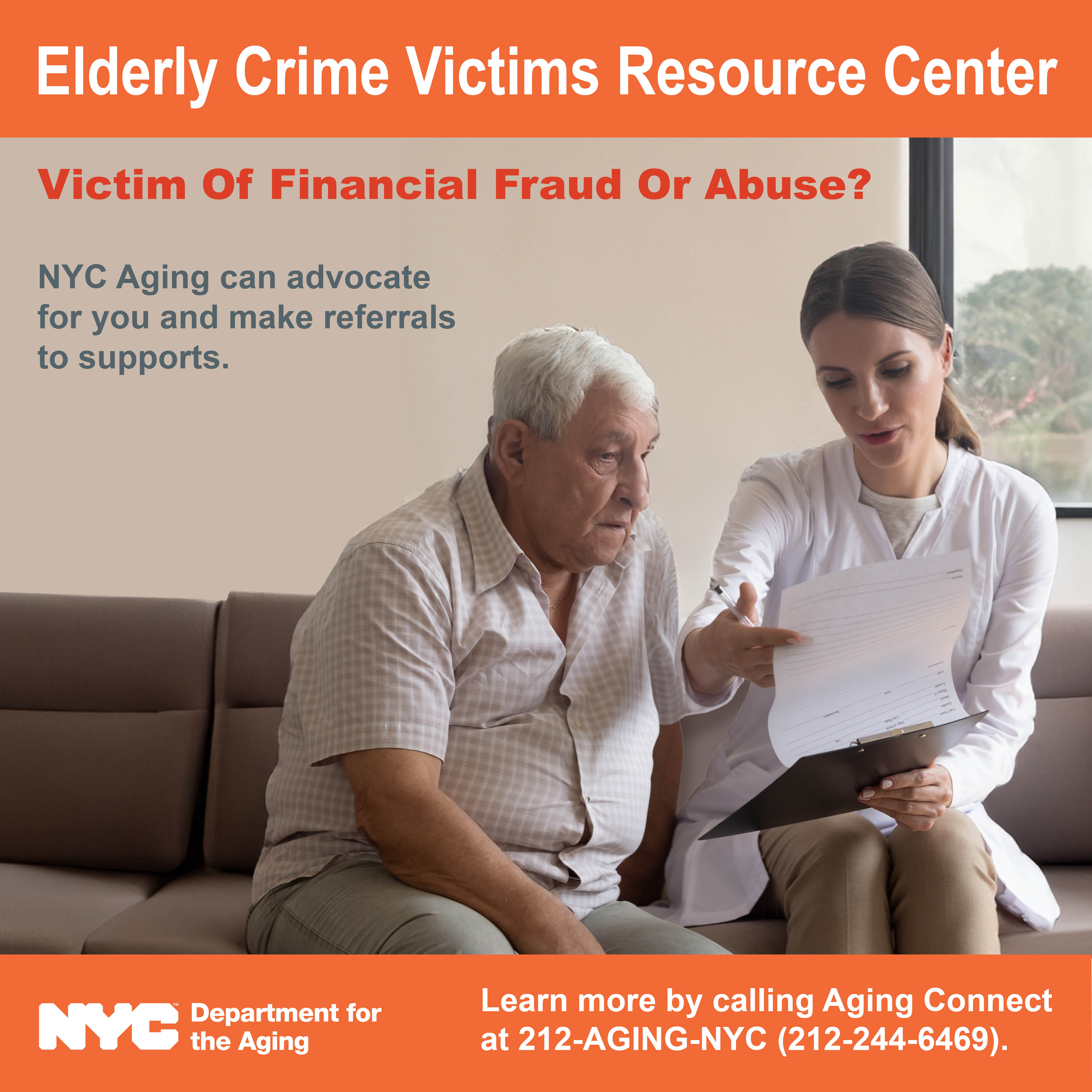 Older adult receiving support from EVRC