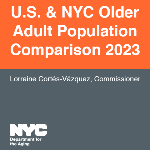 Older adult population comparison in NYC and U.S. 2023