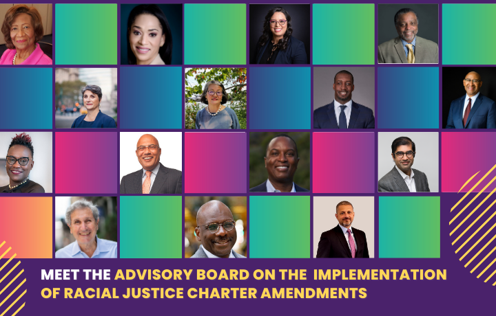 Meet the Advisory Board on Implementation or Racial Justice Charter Amendments
                                           