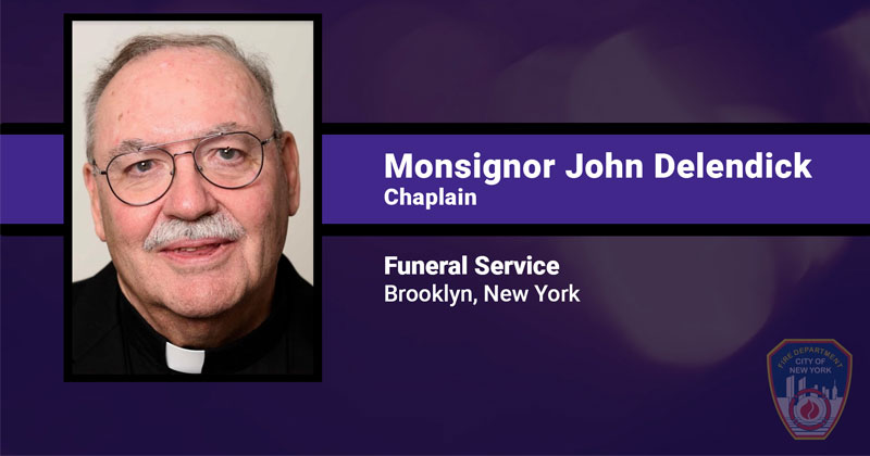 Funeral Service for FDNY Chaplain Monsignor John E. Delendick