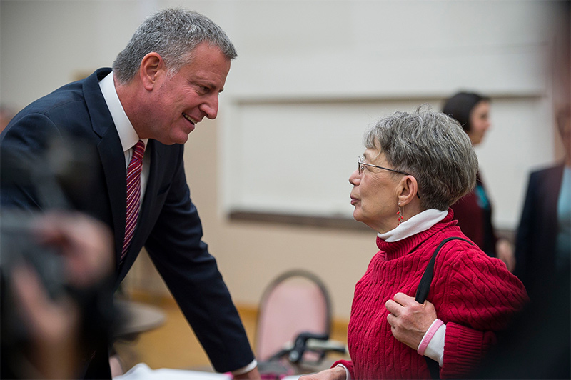 Transcript: Mayor de Blasio Visits CLearview Senior Center Residents to Discuss Water Bill Credit
