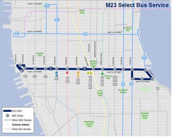 M23 SBS Route Map