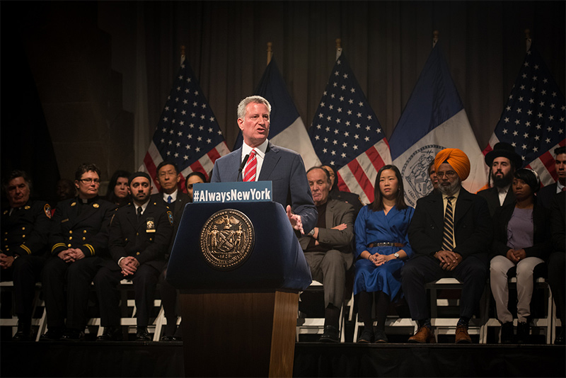 Mayor de Blasio, First Lady McCray Deliver Public Address at Cooper Union