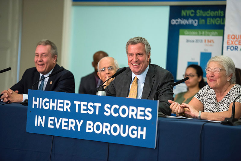 Mayor de Blasio and Chancellor Fariña Announce Continuing Gains for NYC Students on State Exams