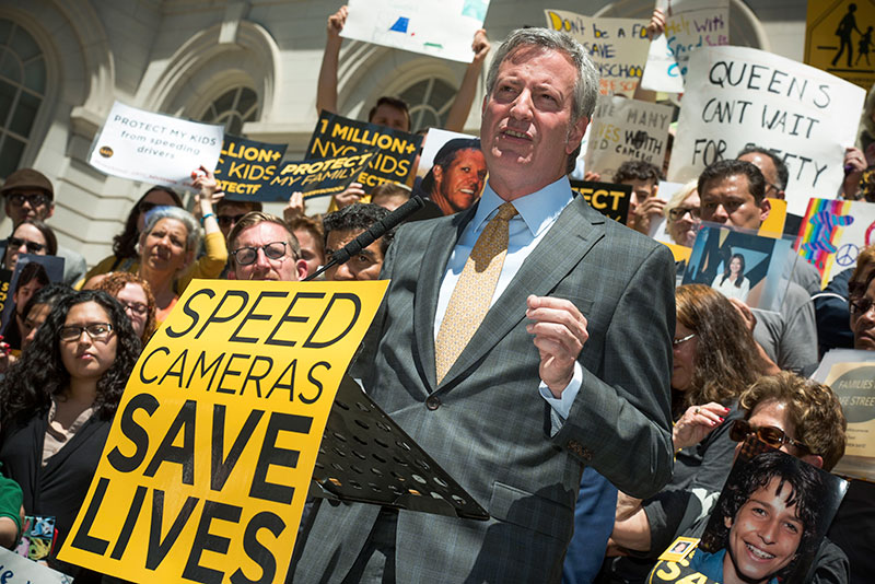Vision Zero: Mayor de Blasio Calls for Expansion of Life-Saving Speed Camera Program