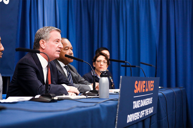 Mayor de Blasio Pushes for Tougher State Laws