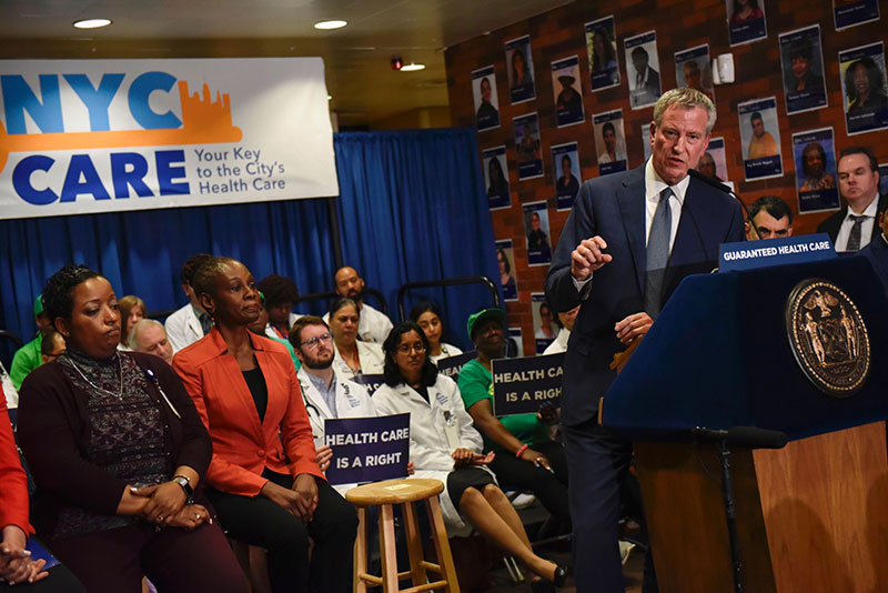 Mayor de Blasio Unveils NYC Care Card, Details Progress Toward Launch of Guaranteed Health Care