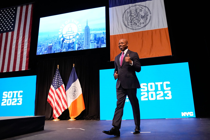 Mayor Eric Adams delivers his first State of the City address at Queens Theater