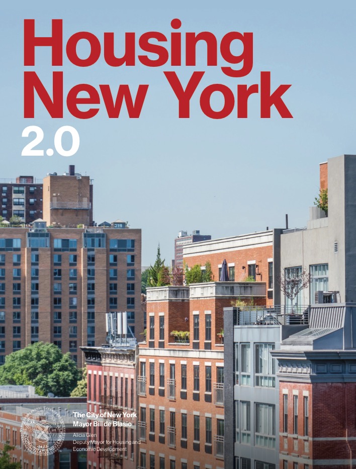 cover of the Housing New York 2.0 plan