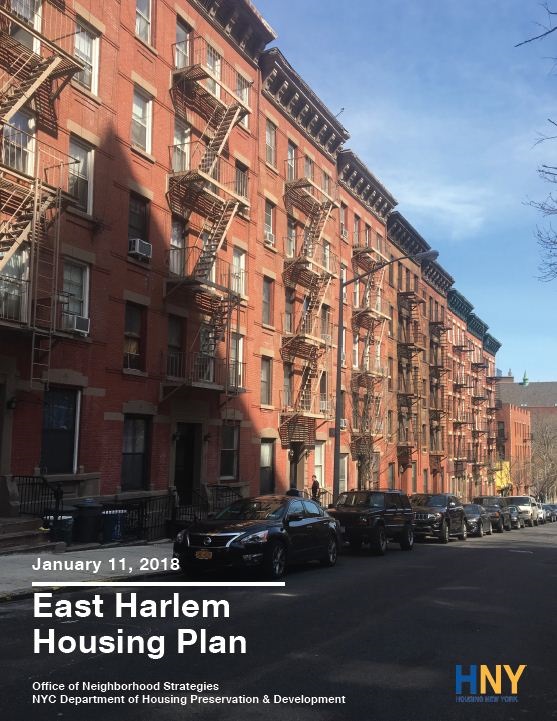 East Harlem Housing Plan cover page