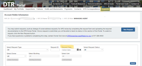 DTR portal, account and information
