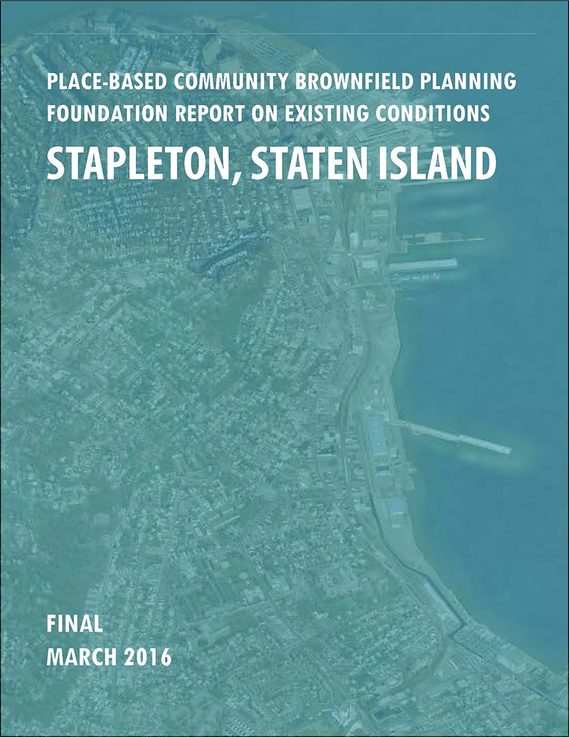 Report Cover for Stapleton, Staten Island (March 2016)