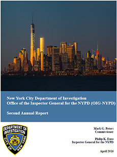 OIG-NYPD Second Annual Report - April 1, 2016