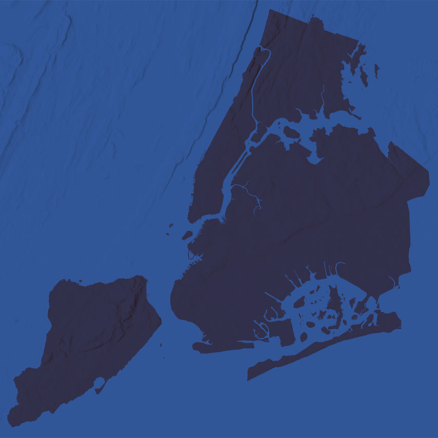 Map of NYC with neighborhoods outlined