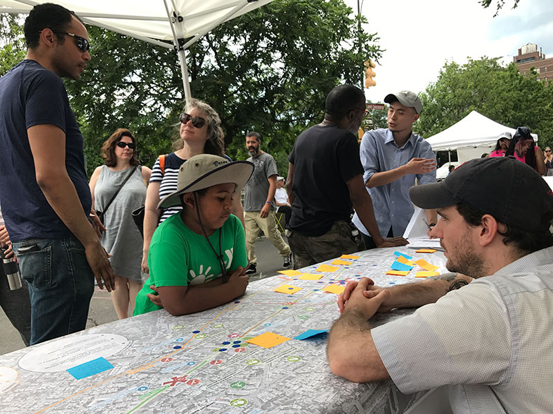Residents and planners discuss Jerome at Boogie on the Boulevard, June 2017