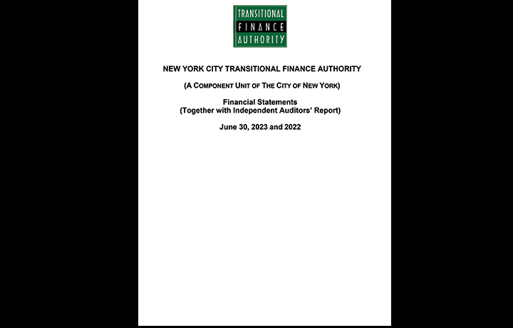 TFA FY 2023 Financial Statements Cover
                                           