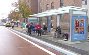 New bus shelters