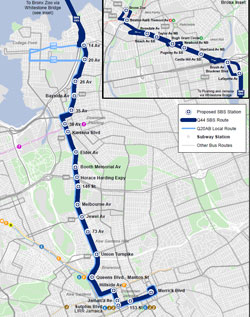 Flushing to Jamaica Route Map