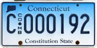Sample Connecticut license plate