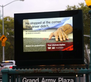 Your Choice matters poster at Flatbush Avenue and Plaza Street West (Grand Army Plaza)